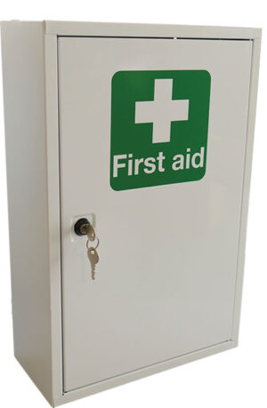 Click Medical Large First Aid Kit In Wall Cabinet Bs8599-1:2019 White