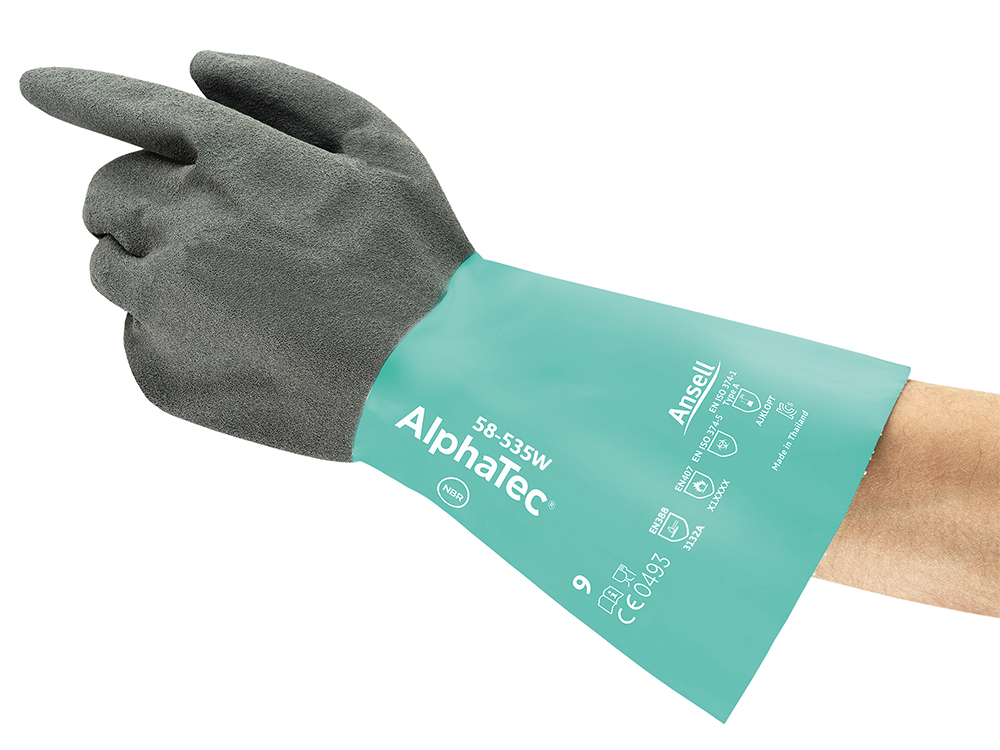 Ansell Alphatec 58-53w Glove Green/black