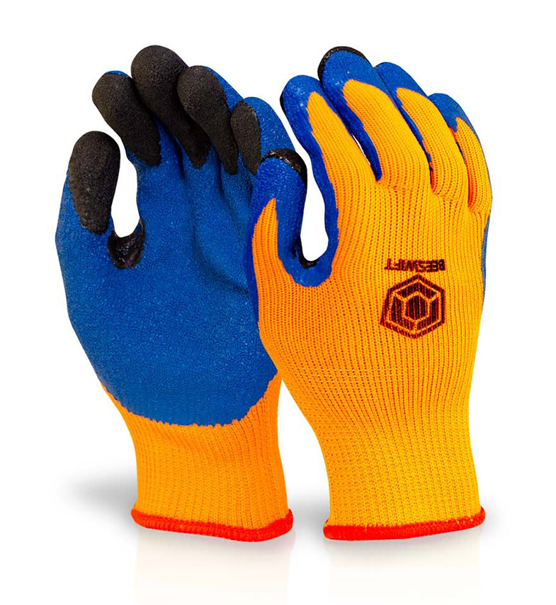 Latex Thermo-star Fully Dipped Glove Orange - Image 2