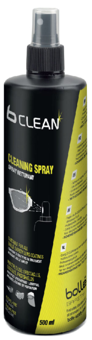 Bolle Safety Lens Cleaning Spray For Bob600 Cleaning Station 500ml Black