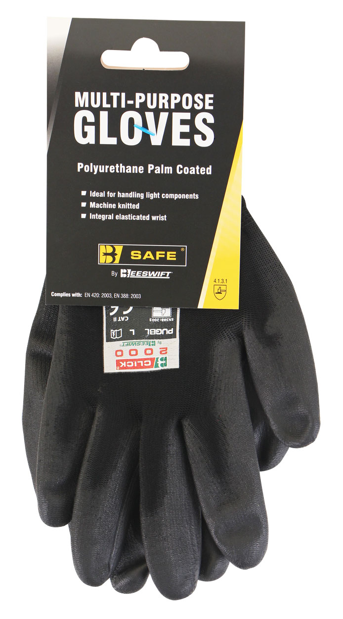 Multi-purpose Pu Coated Glove Black