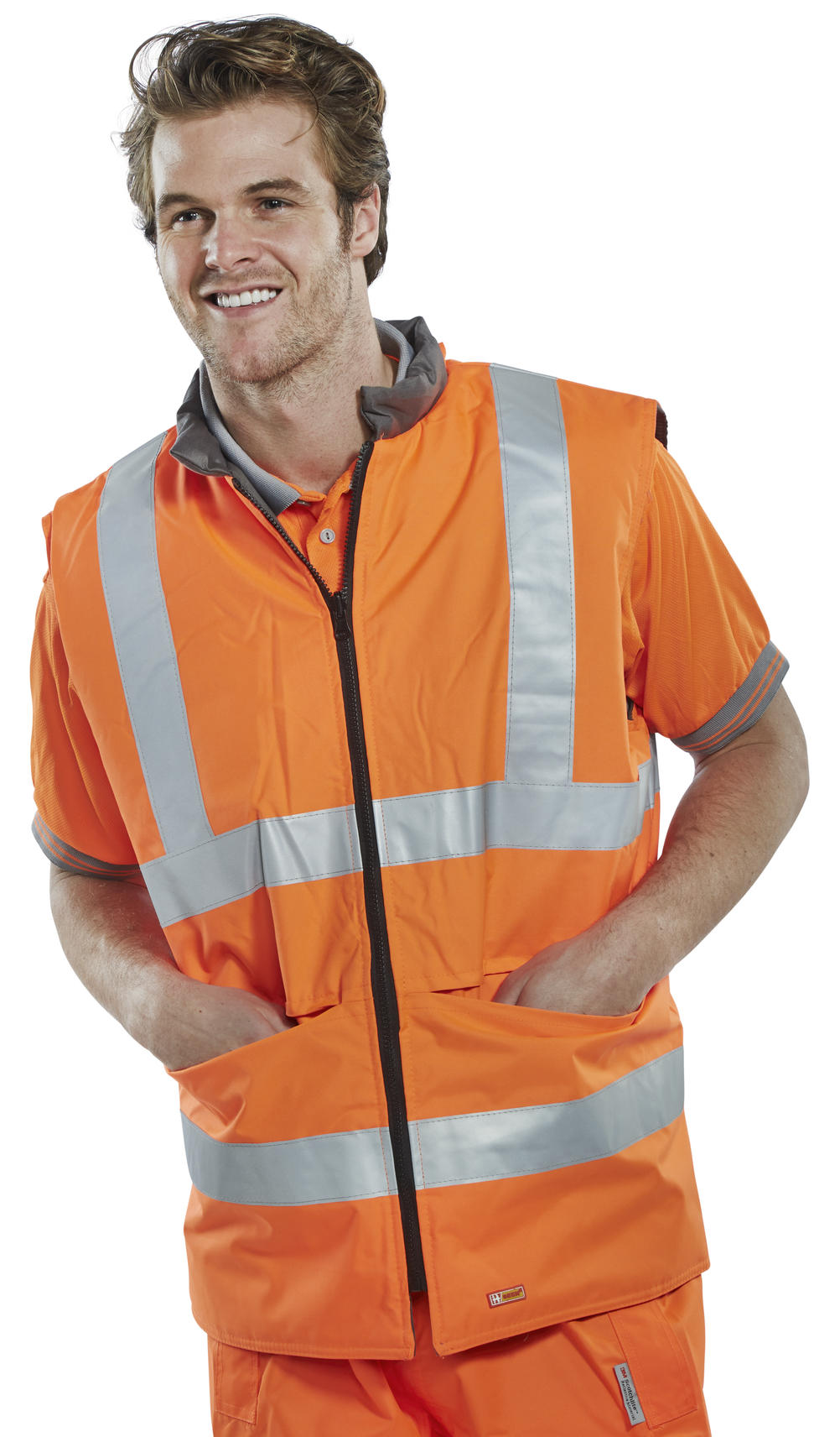 Beeswift Reversible Hi-vis Interactive Bodywarmer - Image 3