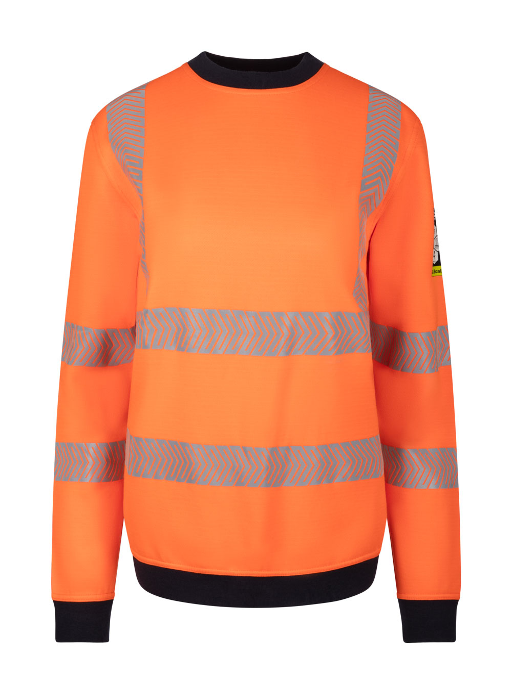 Beeswift Click Arc Flash Womens Sweatshirt Hi Vis Orange - Image 2