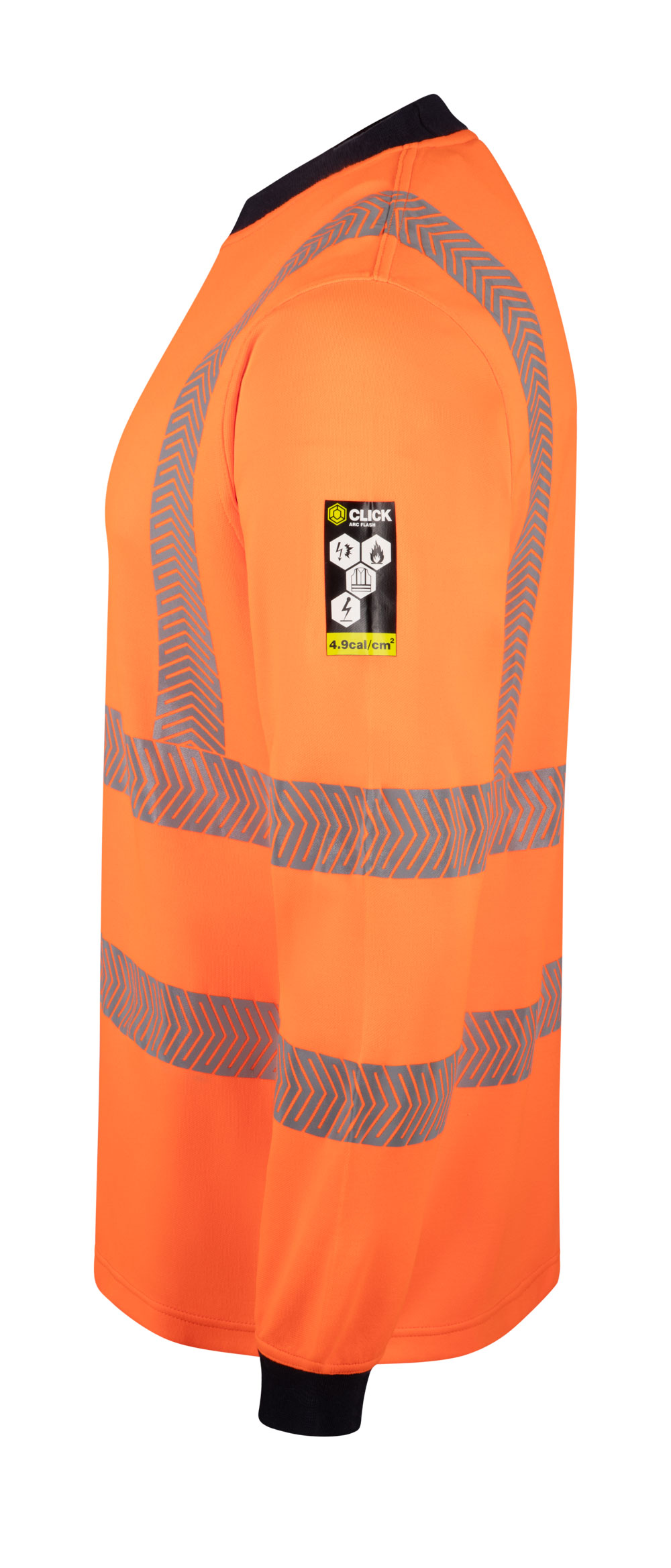 Beeswift Click Arc Flash Mens T-shirt Hi Vis Orange - Image 3