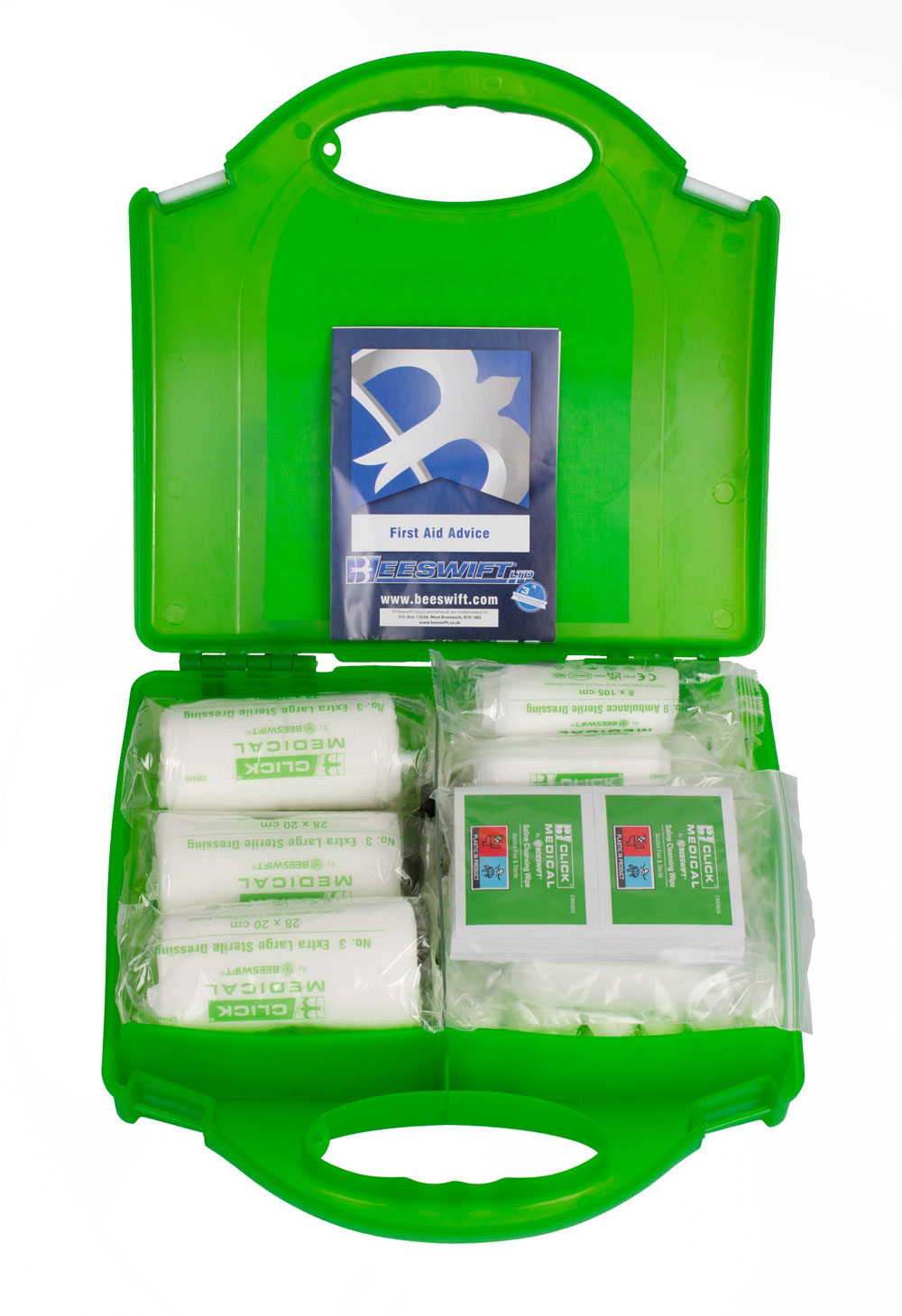 Click Medical 11-25 Person Hsa Irish First Aid Kit With Eyewash And Burn Dressings Green - Image 2
