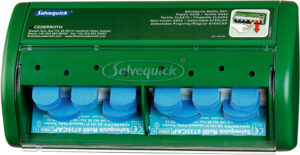Salvequick Plaster Dispenser With 70 Detectable Plasters Green
