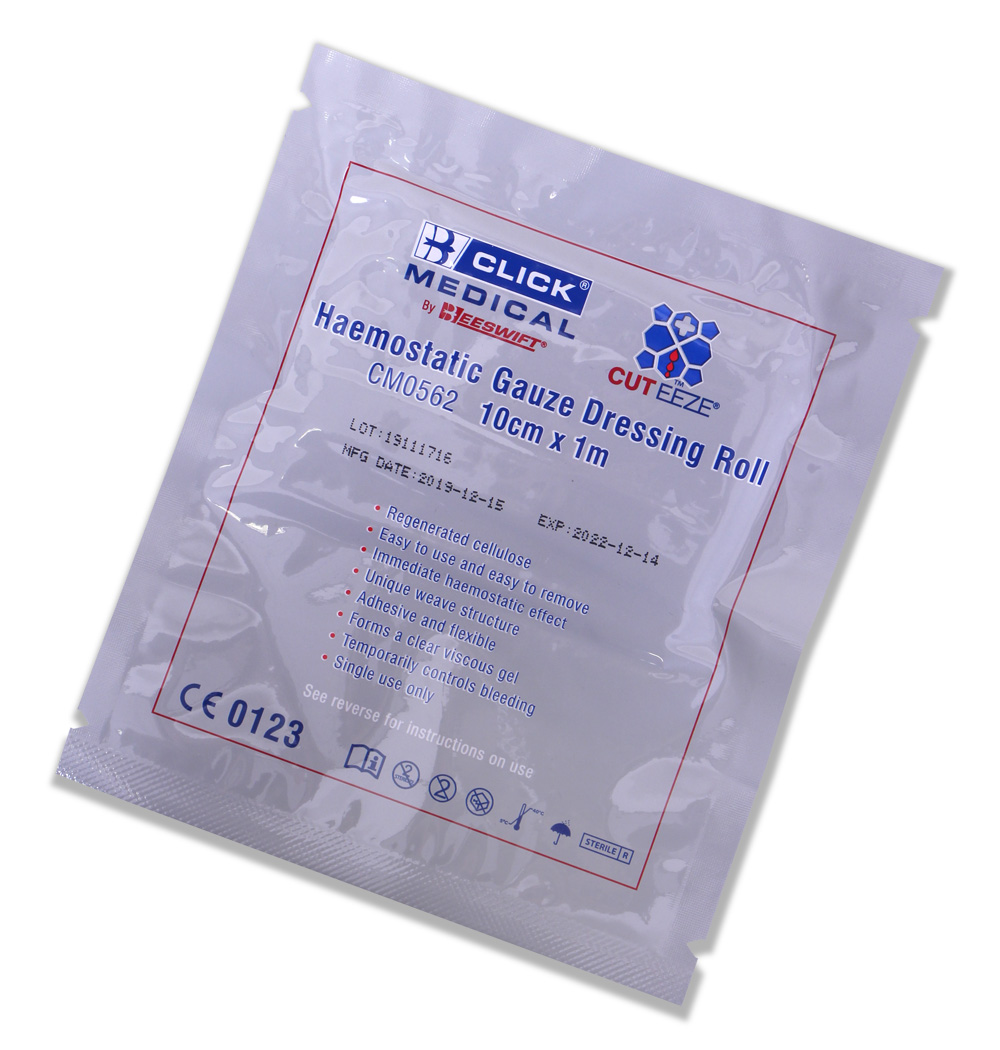 Click Medical Cuteeze Haemostatic Dressing Z Fold White