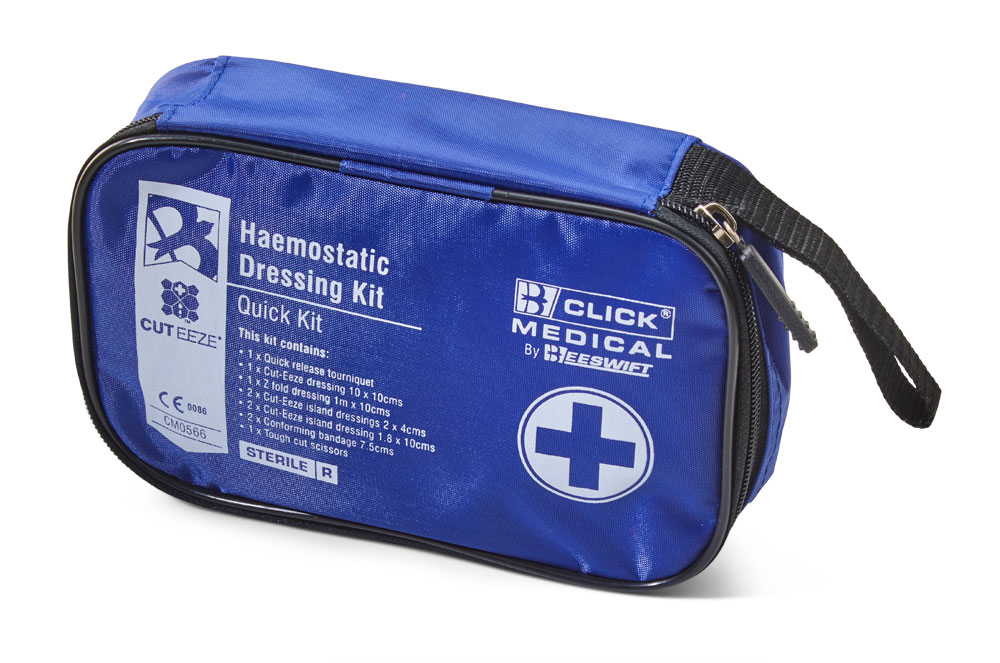 Click Medical Cuteeze Haemostatic Dressing Quick Kit Blue - Image 2