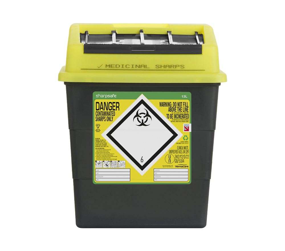 Sharpsafe Sharps Bin 13ltr Yellow