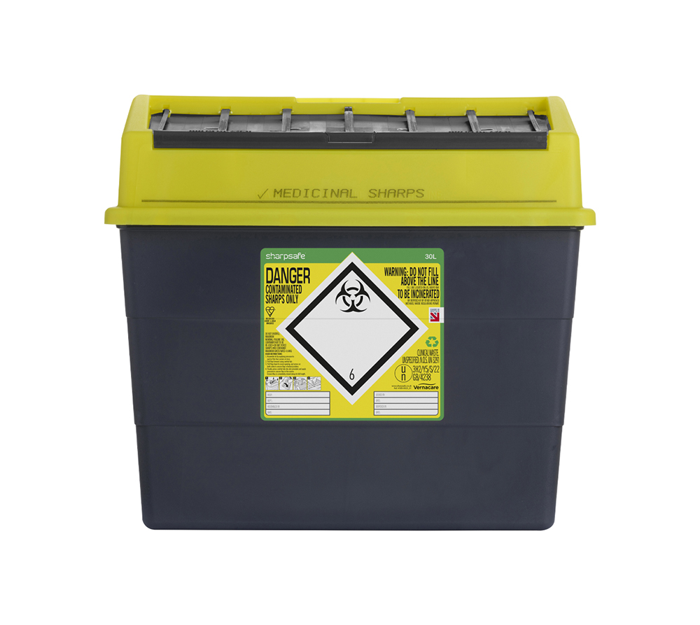 Sharpsafe Sharps Bin 30ltr Yellow
