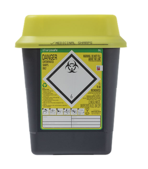 Sharp Safe Shaps Bin 5ltr Yellow