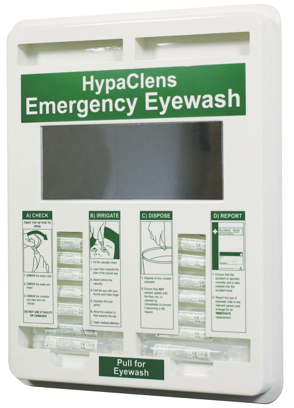 Hypaclens 20ml Eyewash Dispenser (inc 20 Pods) White