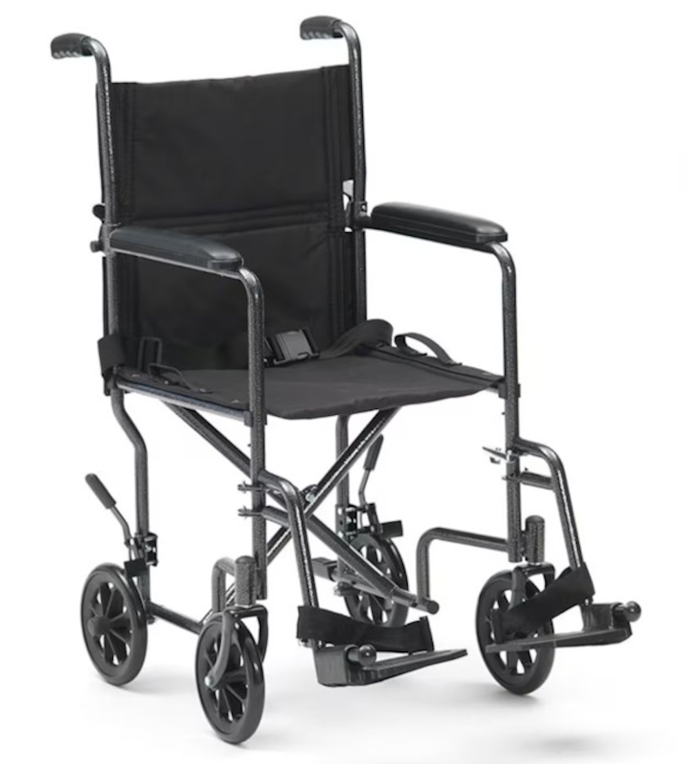 Click Medical Lightweight Transit Wheelchair Chrome
