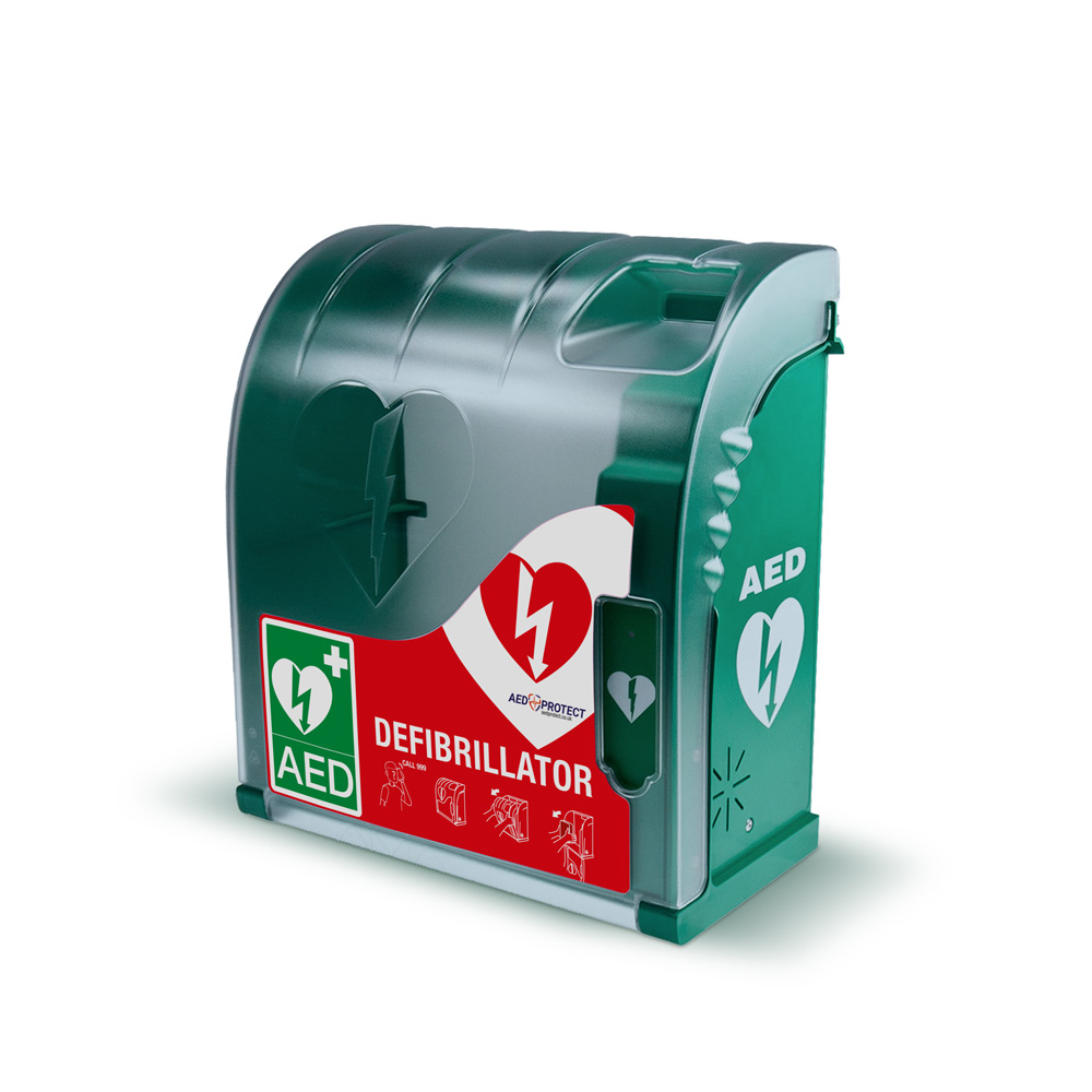 Aivia 210 Defibrillator Cabinet C/w Heating & Alarm Green