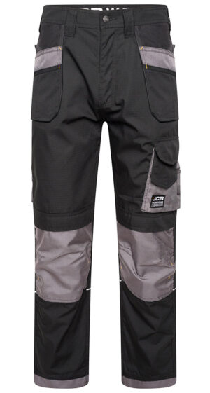 Jcb Workwear Trade Plus Rip Stop Trousers Black/grey