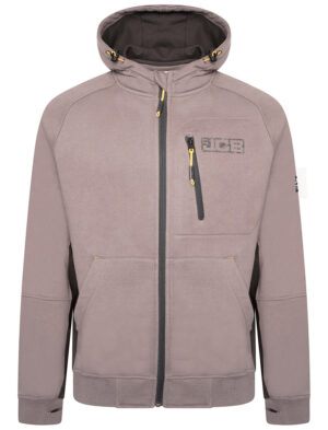Jcb Workwear Trade Zip Thru Hoodie Grey