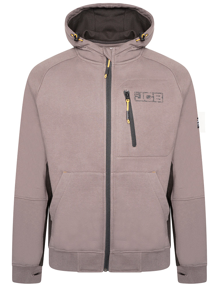 Jcb Workwear Trade Zip Thru Hoodie Grey