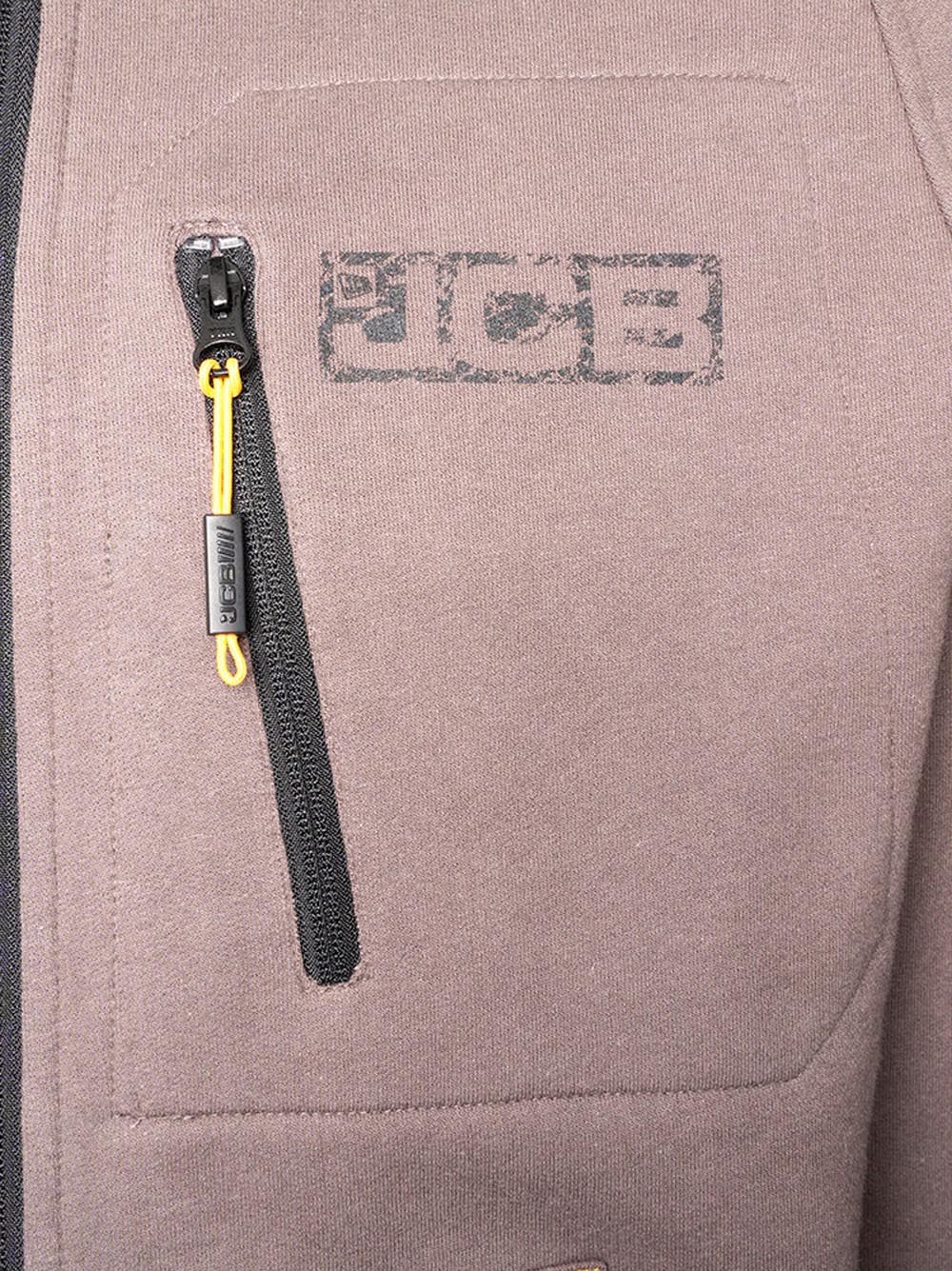 Jcb Workwear Trade Zip Thru Hoodie Grey - Image 2