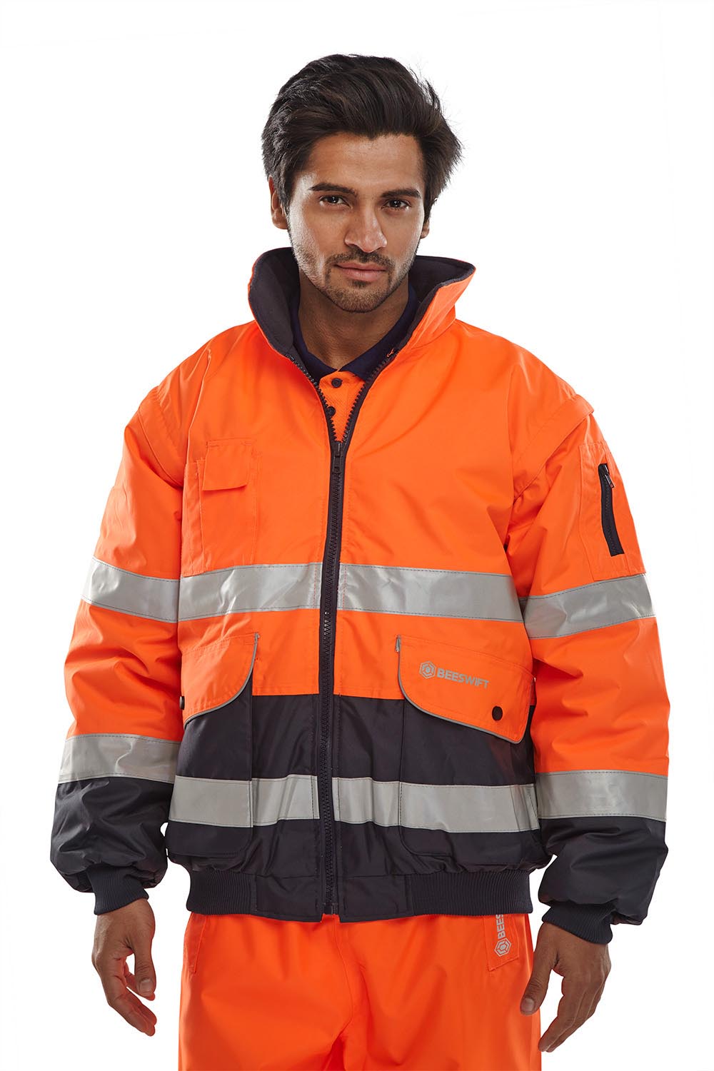 Beeswift Two-tone Hi-vis Europa Bomber Jacket - Image 2