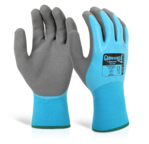 Beeswift Glovezilla Latex Fully Coated Water Resistant Gripper Gloves Blue