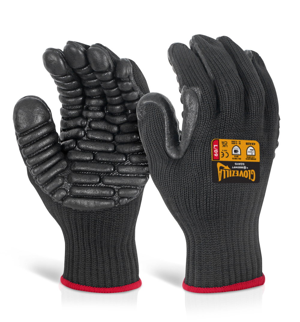 Glovezilla Anti Vibration Glove Black - Image 2