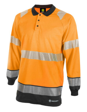 Beeswift Deltic Hi-vis Two Tone Long Sleeve Polo Shirt