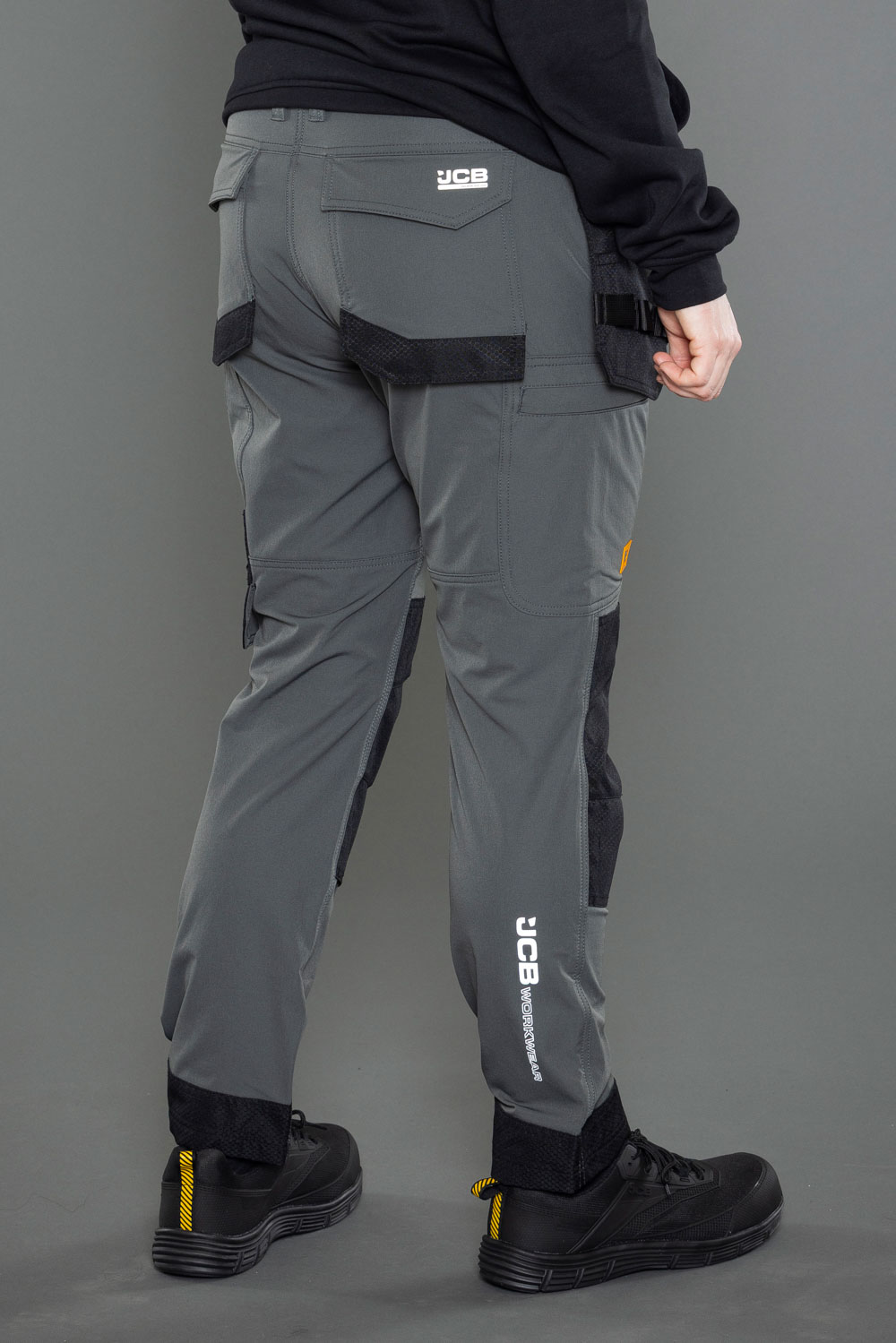 Jcb Workwear Ladies 4-way Stretch Holster Pocket Trousers Dark Shadow - Image 5