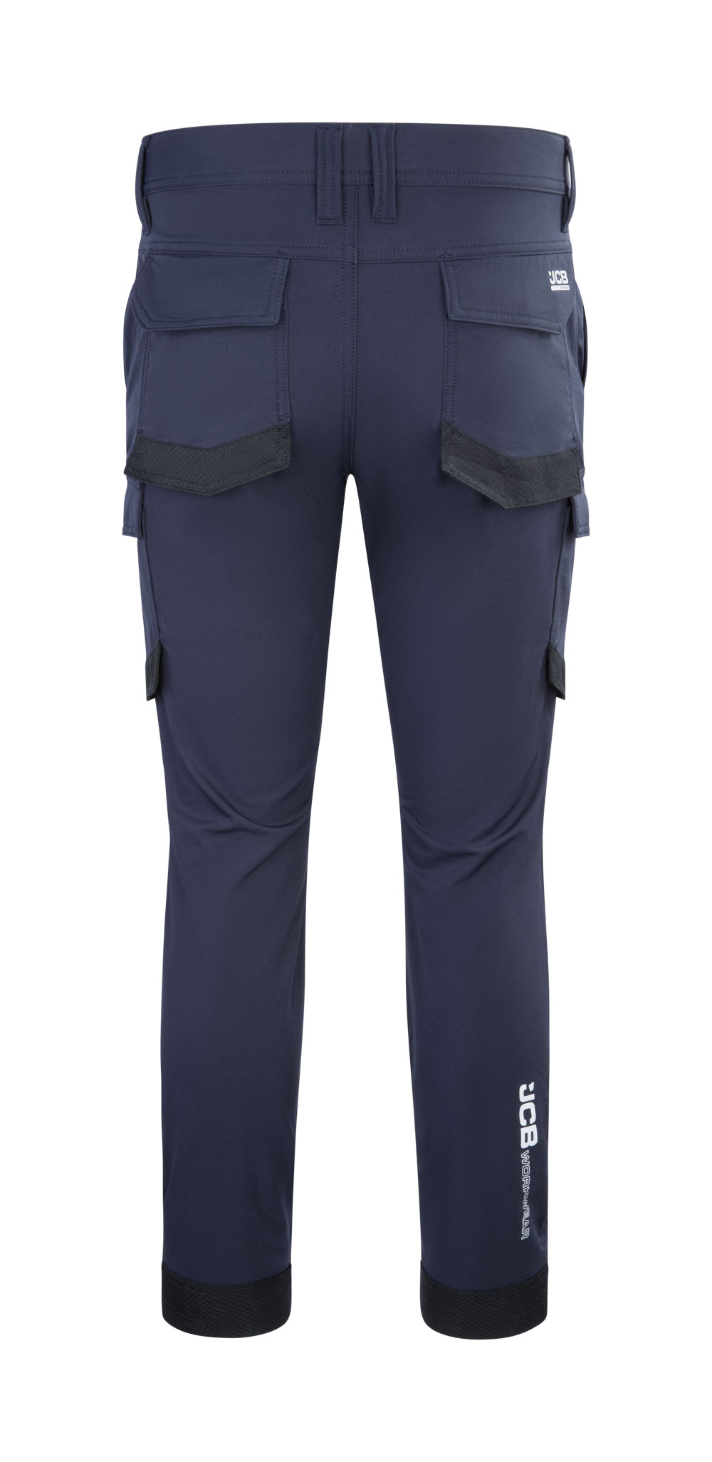 Jcb Workwear Mens 4-way Stretch Trousers Navy Blue - Image 3