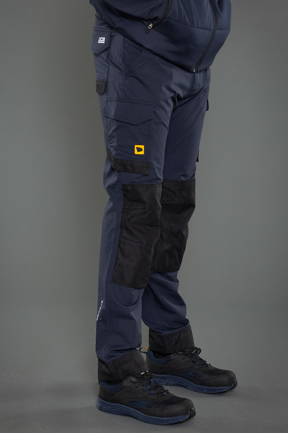 Jcb Workwear Mens 4-way Stretch Trousers Navy Blue - Image 4