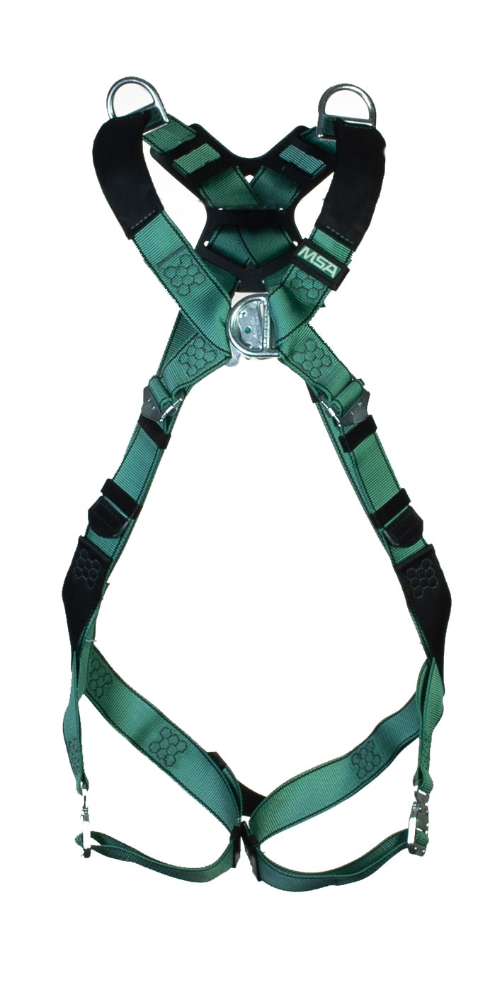 Msa Standard V-form Back/chest/shoulder D-ring Bayonet Harness Green