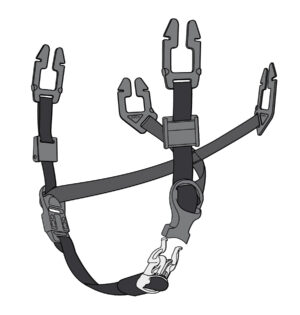 Msa Universal 4-point Chin Strap For Safety Helmets Black