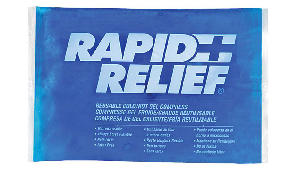 Rapid Relief Reusable Hot/cold Gel Compress 4"x 6" Blue