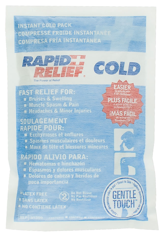 Rapid Relief Instant Cold Pack Large 5"x 9" White