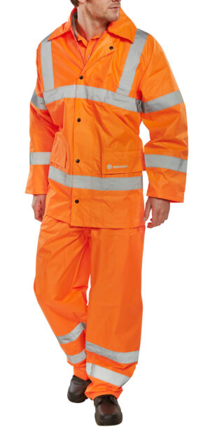 Beeswift Hi-vis Lightweight Waterproof Suit