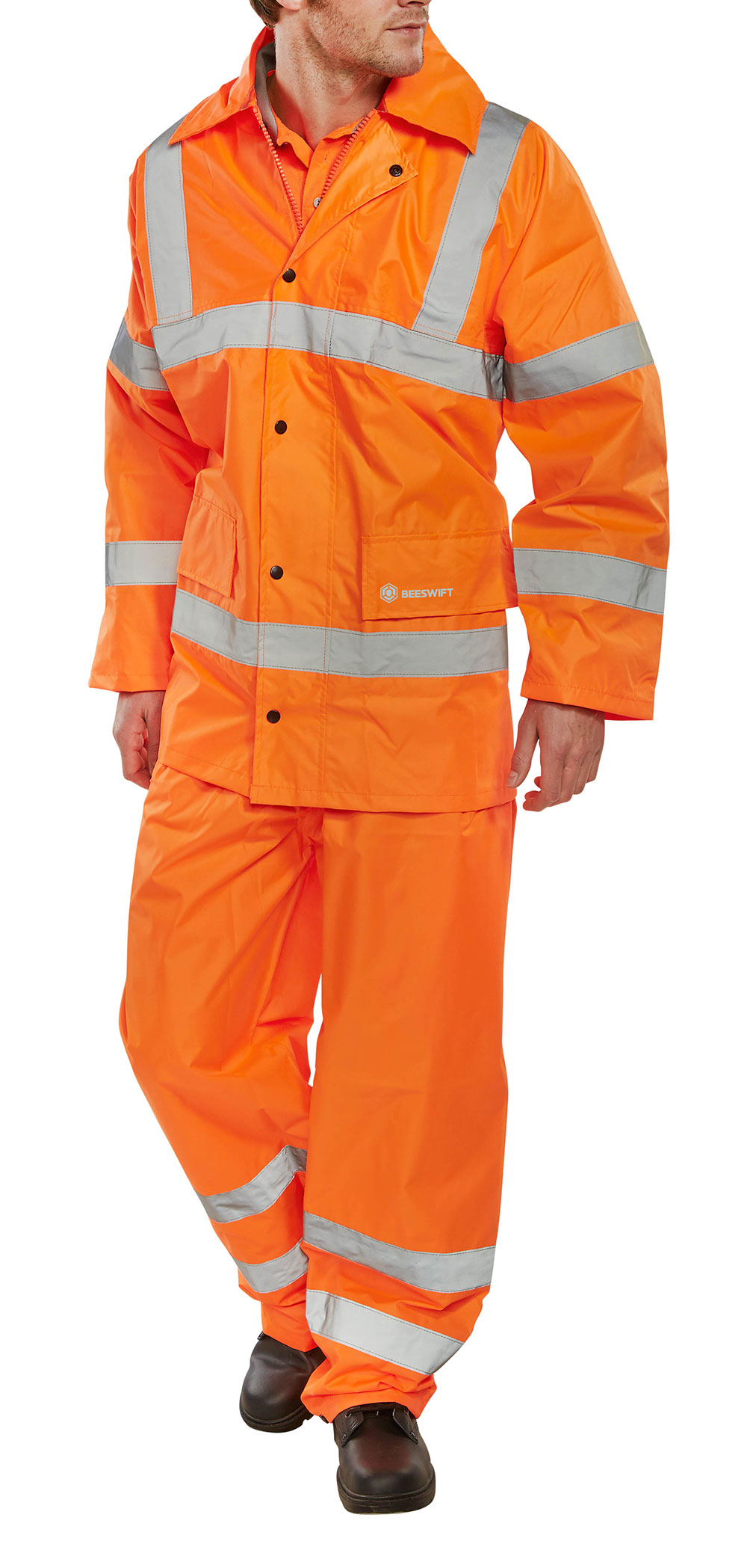 Beeswift Hi-vis Lightweight Waterproof Suit
