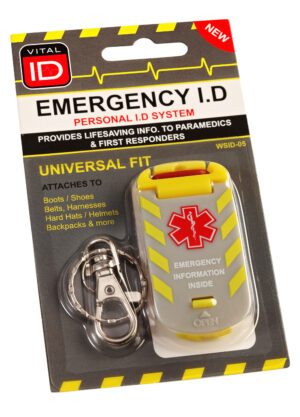 Vital Id Emergency Id Universal Fit Tag Yellow